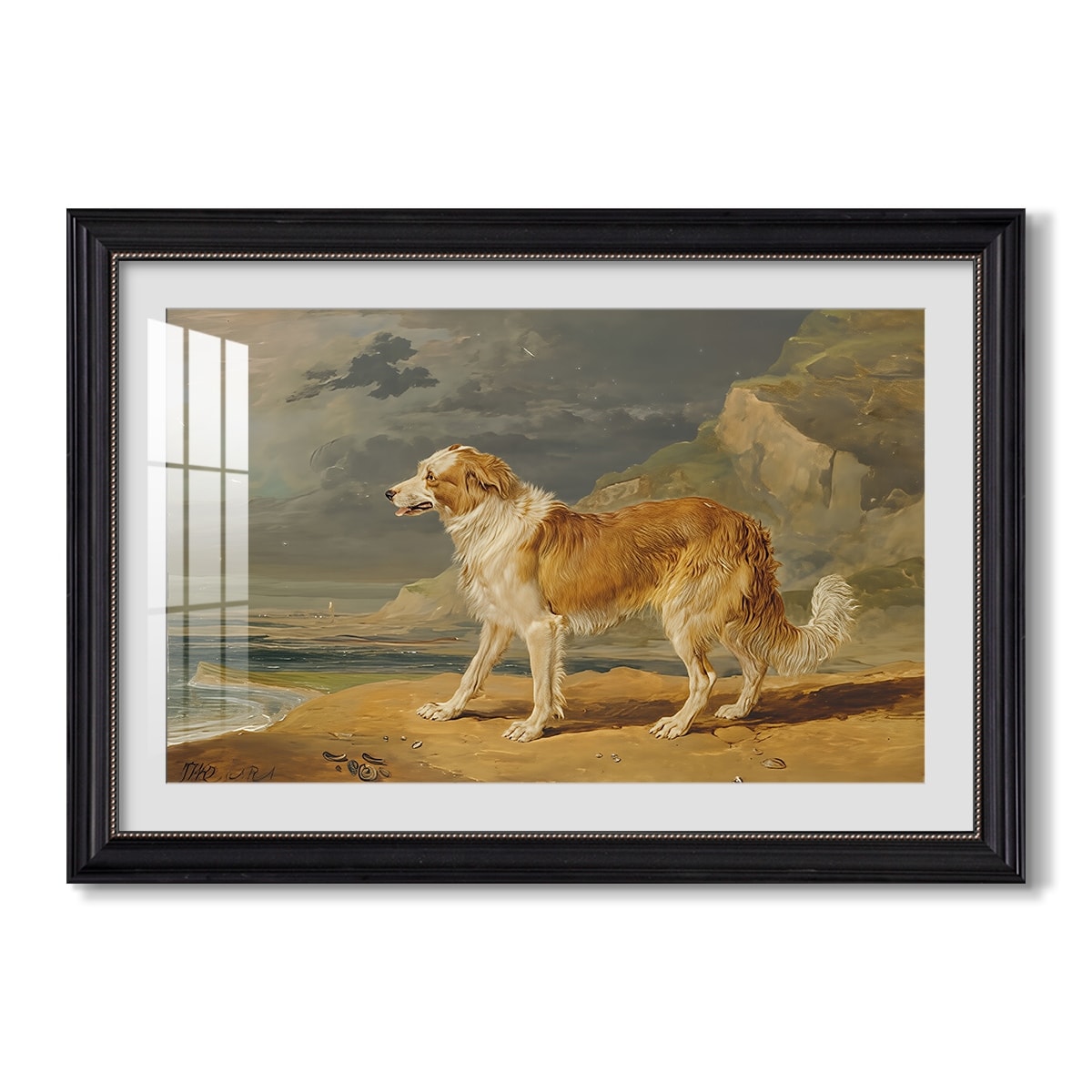 Rough Coated Collie 1809 James Ward Custom Framed Print