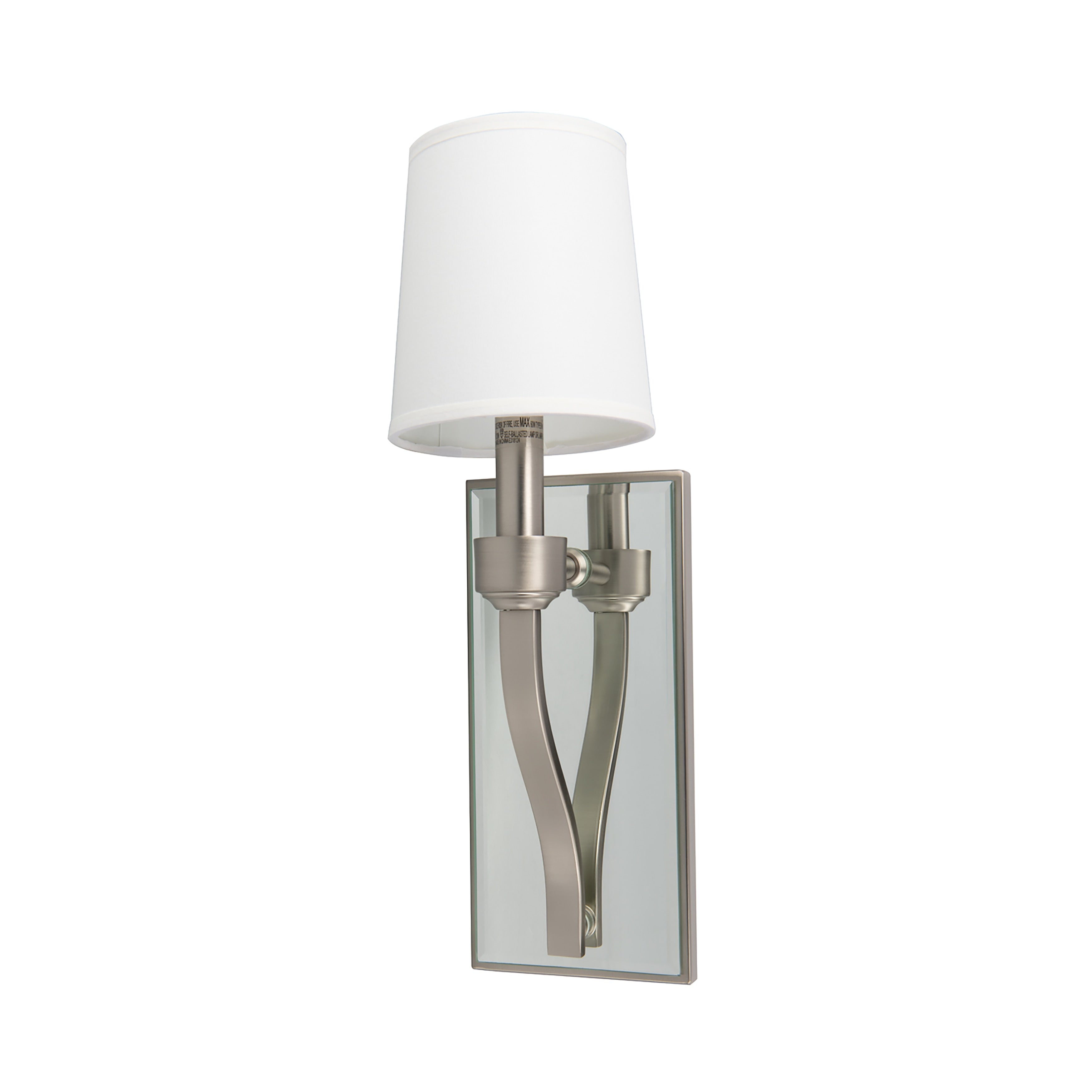 Roule Mirror 17 High 1 Light Sconce Brushed Nickel 17 Inch Tall