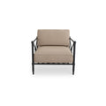 Roulis Outdoor Chair Recycled Polyester Aluminum Frame Quick Dry Foam Cushions Light Brown