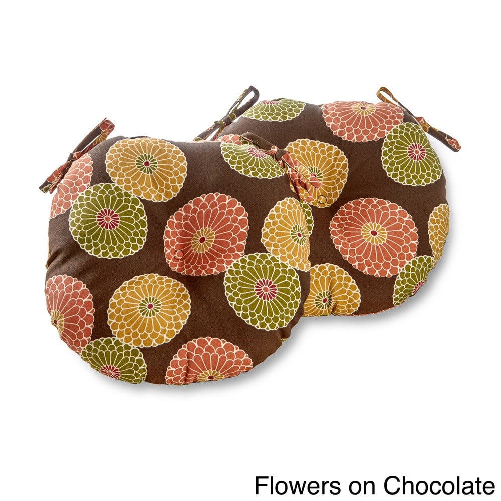 Havenside Home Eastport Round 15 Inch Outdoor Bistro Chair Cushions Set Of 2