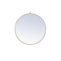 Strick Bolton Patti Metal 36 Inch Round Mirror With Decorative Hook