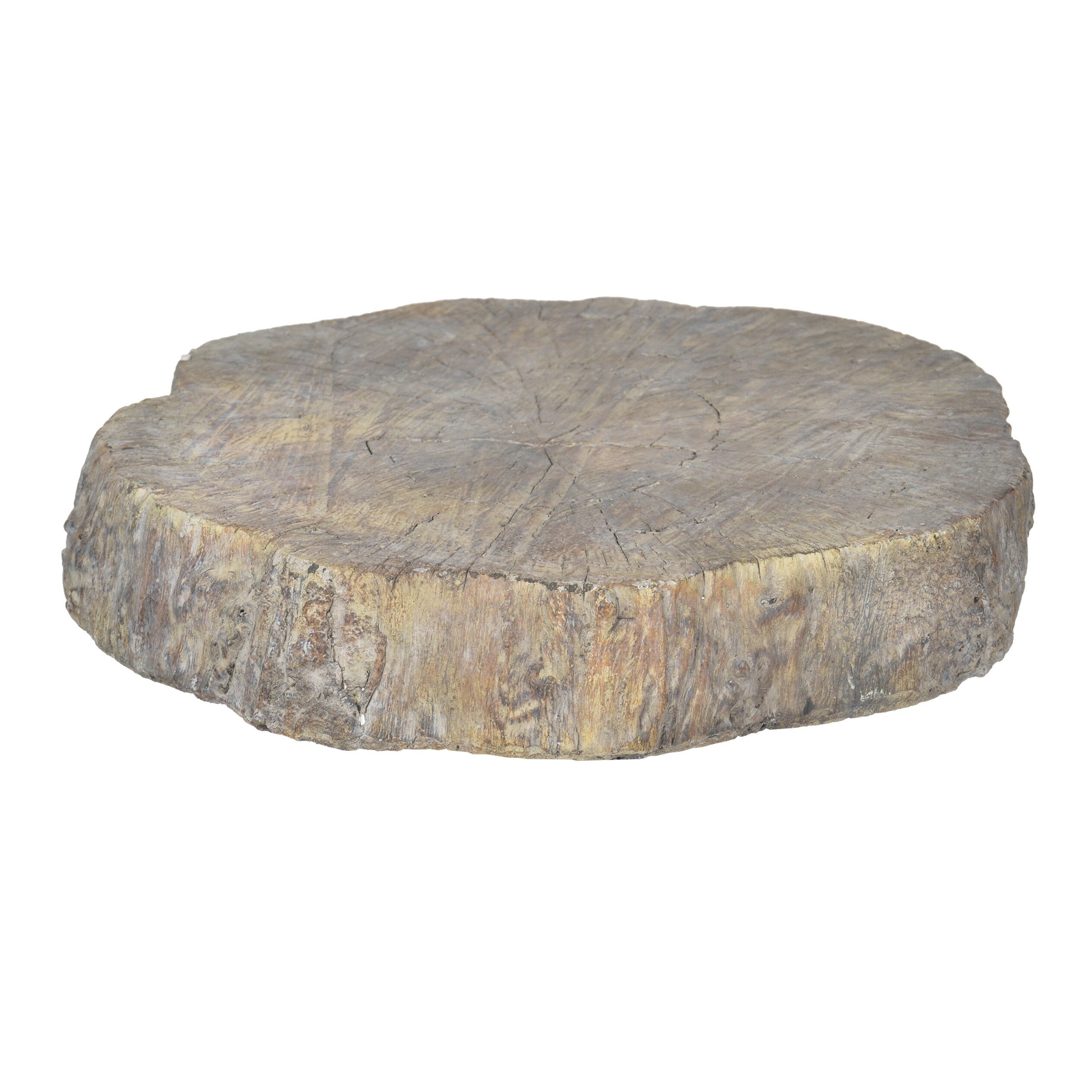 Round Cemented Log Accent Brown