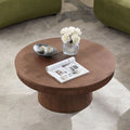 Round Coffee Table Side Table Sofa Table For Living Room Walnut Center Table Accent Table End Table