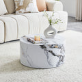 Round Coffee Table Side Table For Living Room Minimalist End Table White Sofa Table Decorative Table