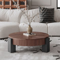 Round Coffee Table Walnut Black Accent Table With Hidden Storage Flip Top Side Table Sofa Table Cocktail Table End Table