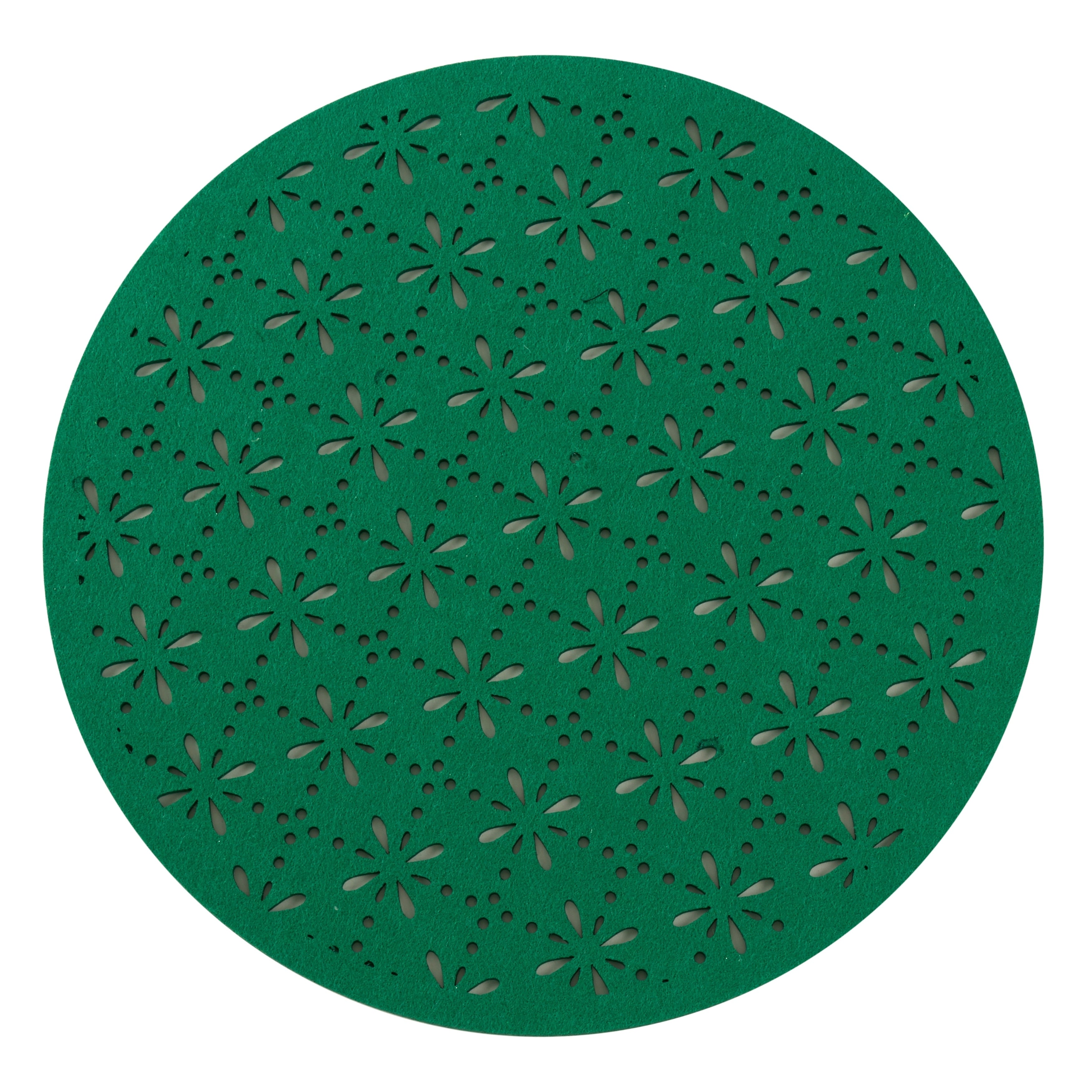 Round Cutwork Felt Table Mats Set Of 4