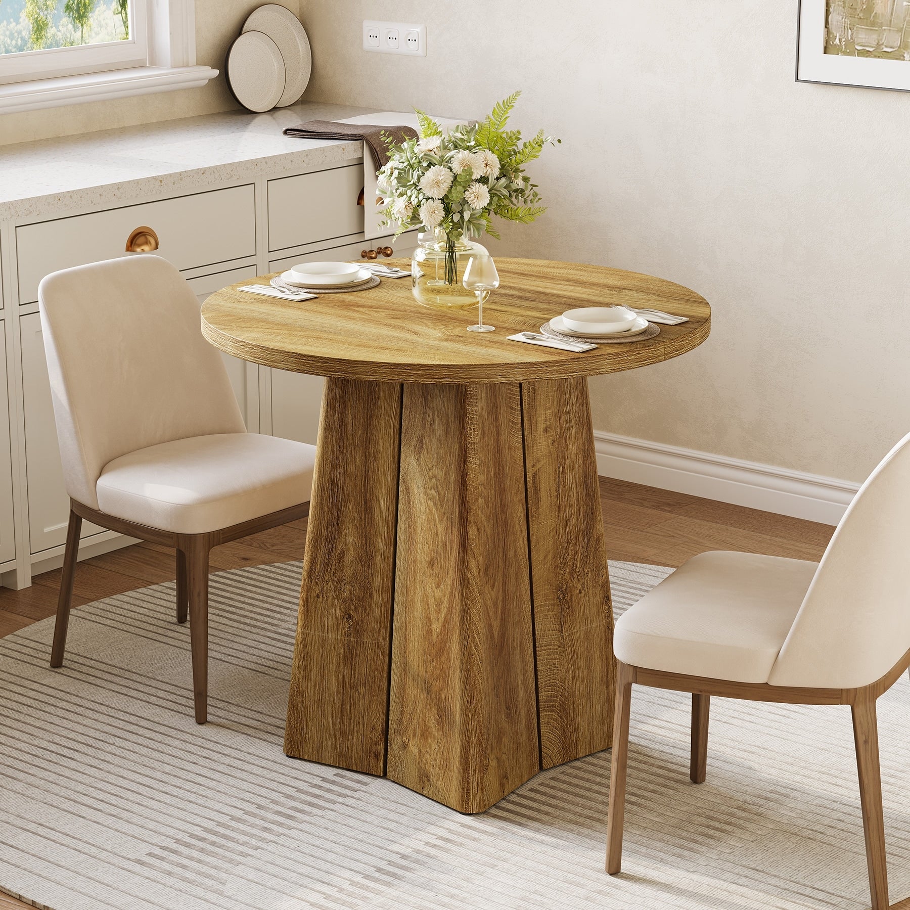 Round Dining Table For 2 People 31.5 Farmhouse Dining Room Table