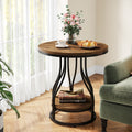 Round End Table 2 Tier Side Tables Modern Bedside Table Small Chirside Tables For Couch Side