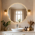 Round Frameless Dimmable Led Light Anti Fog Wall Bathroom Vanity Mirror