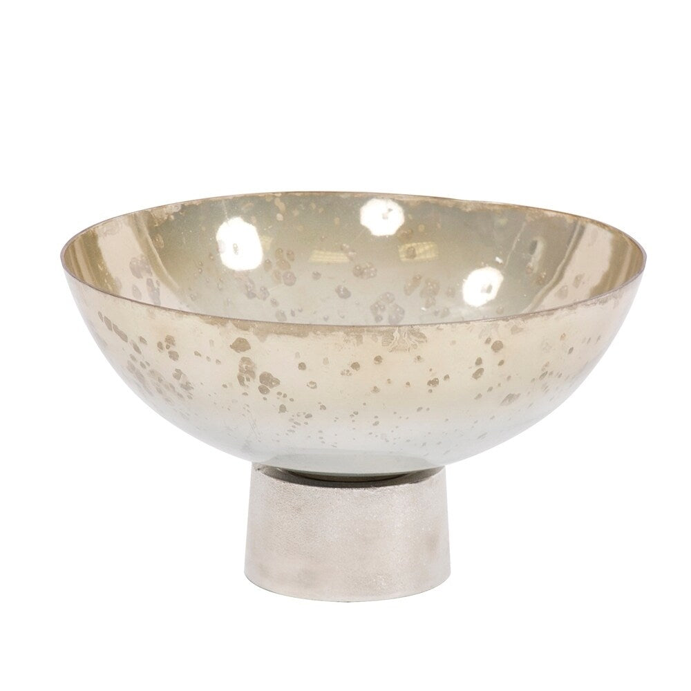 Round Grotto Glass Footed Bowl