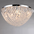 Round Loran Crystal Flush Mount 9 Light Fixture