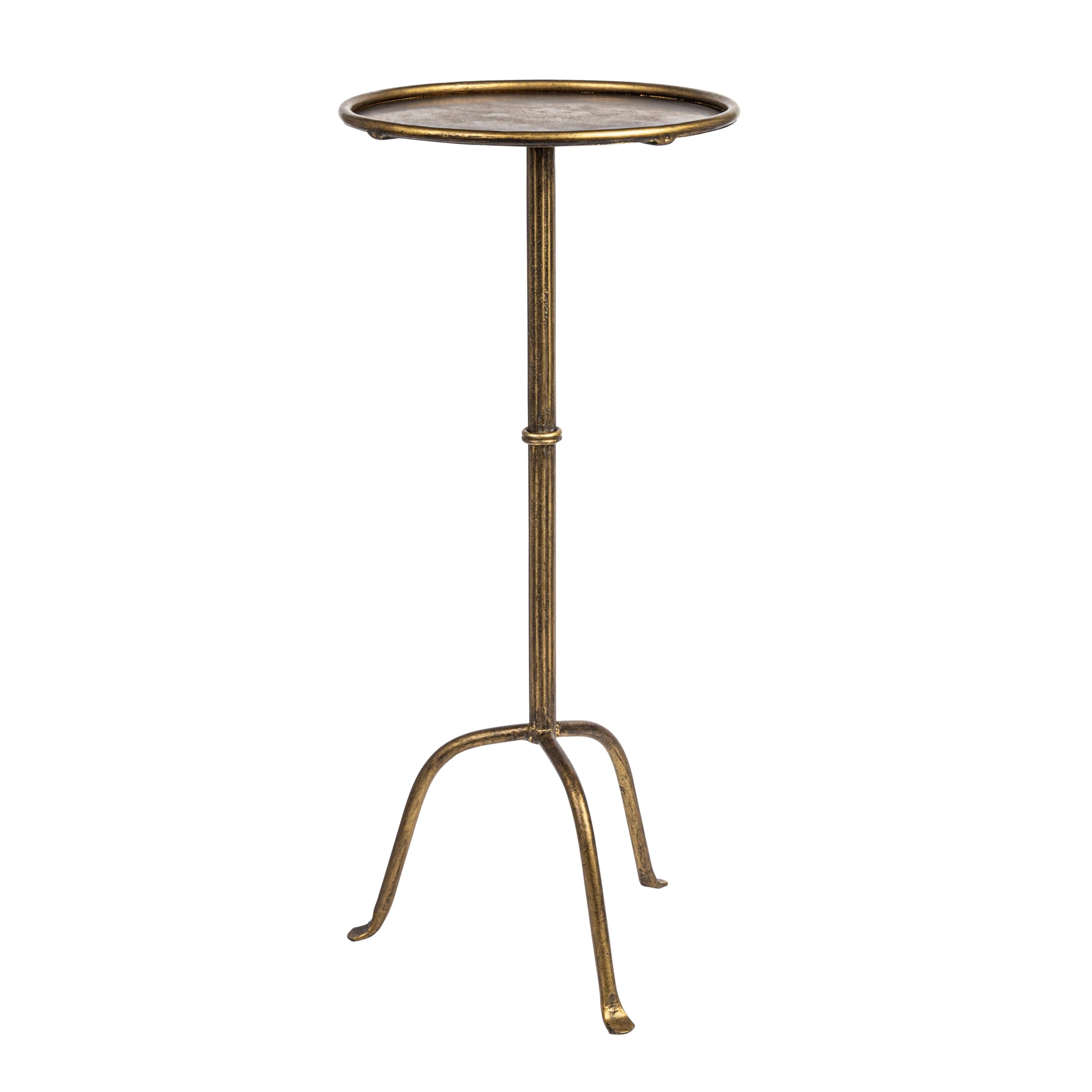 12.5 Round Tray Style Metal Martini Table