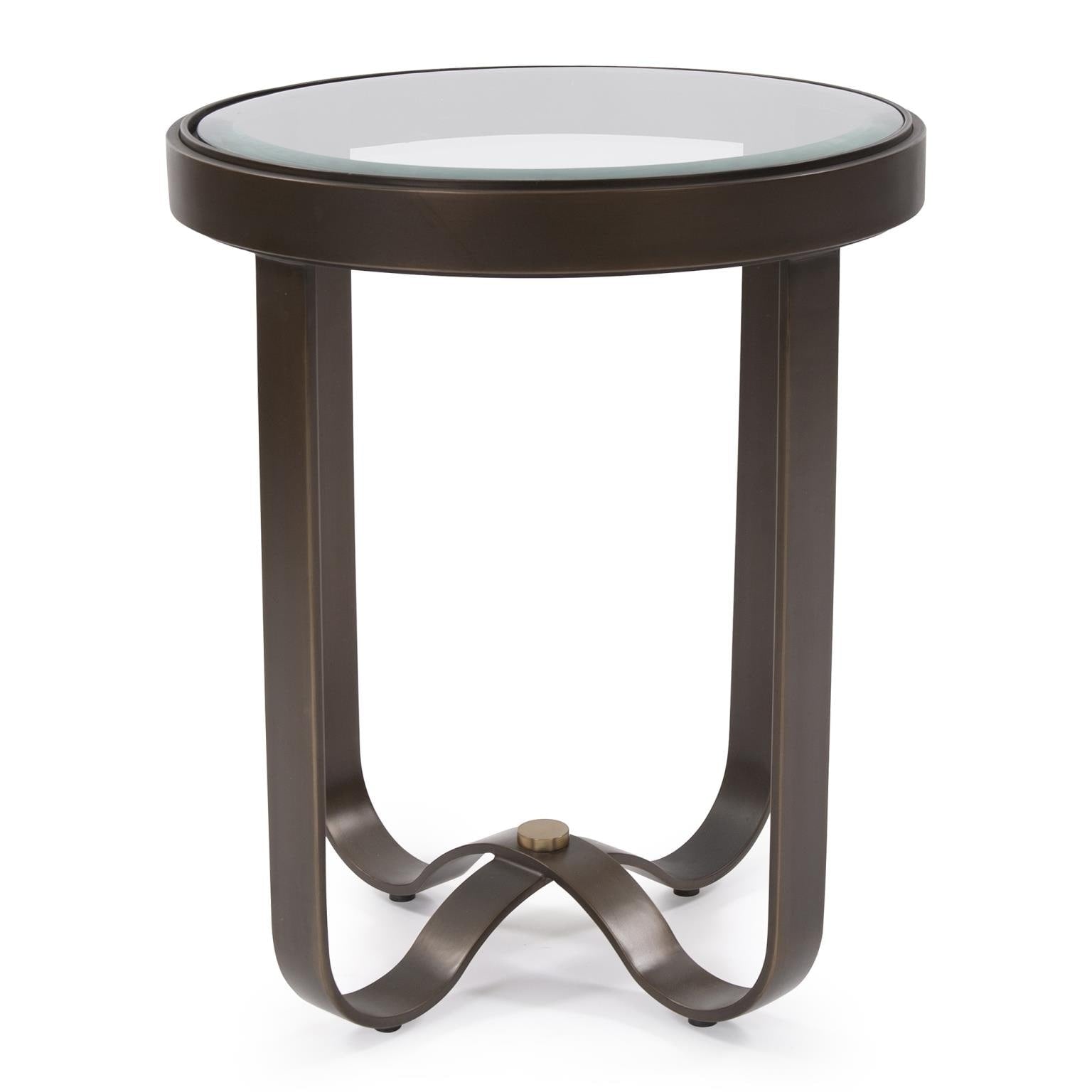 Round Metal Side Table 24.5H X 20D X 20W