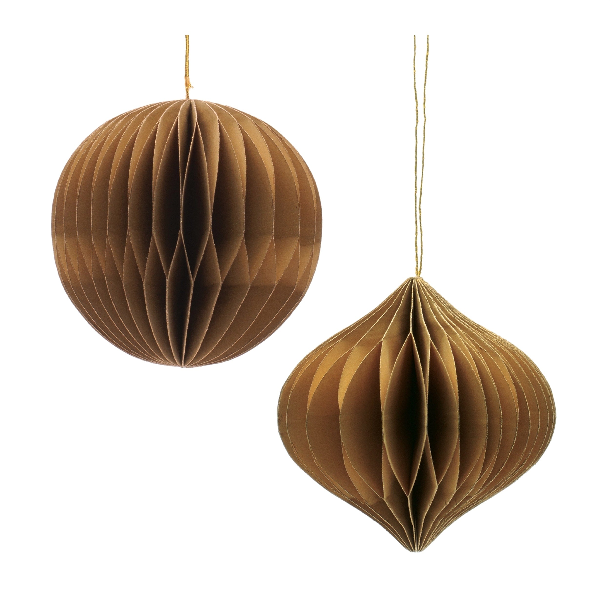 Round Paper Ornament Set Of 12