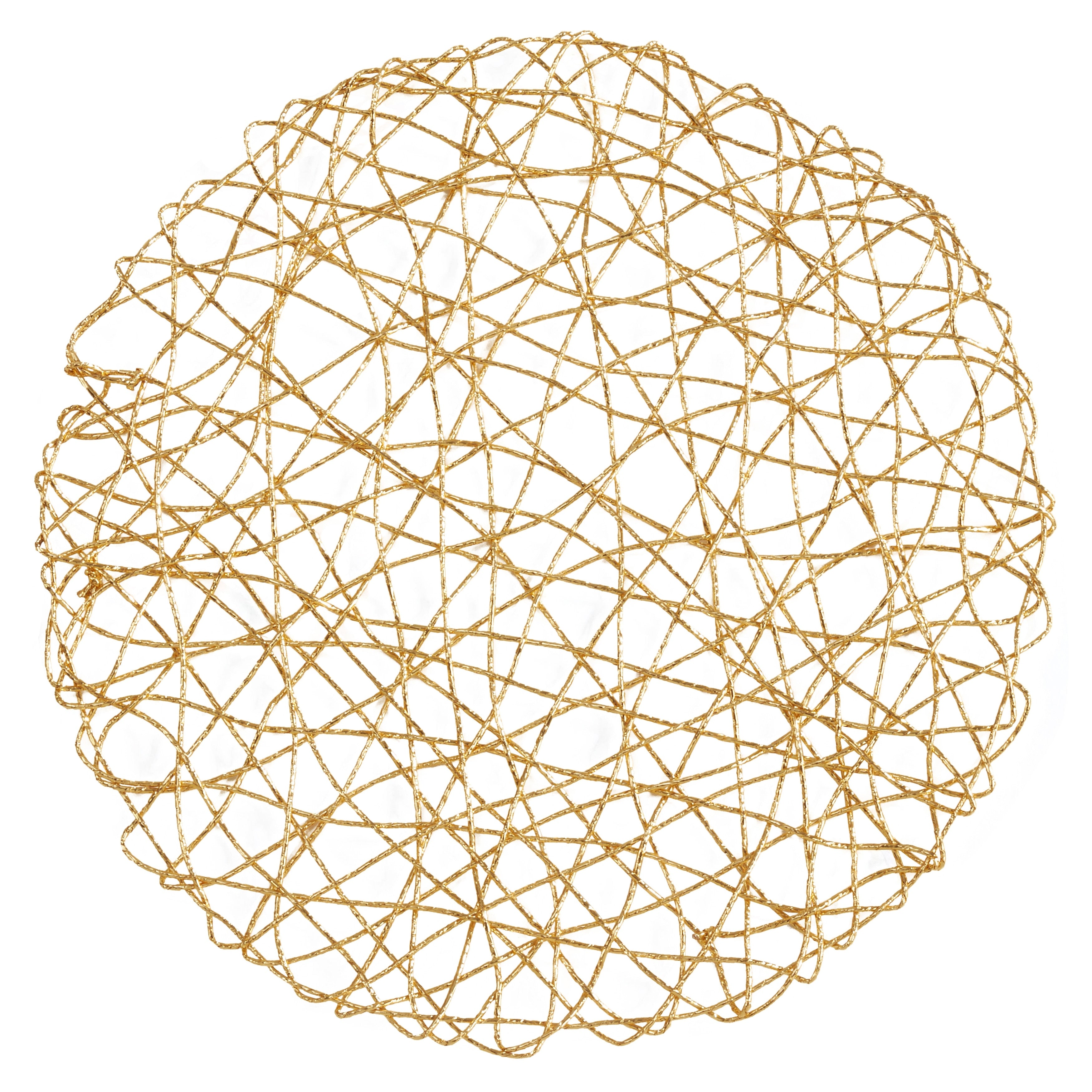 Round Placemats With Wire Nest Design Set Of 4