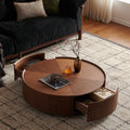 Round Side Table Accent Table With Drawers Sofa Table End Table Coffee Table Center Table For Living Room