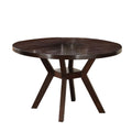 Round Wooden Dining Table Espresso Brown