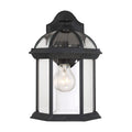 Rounded Outdoor Wall Lantern In Textured Black