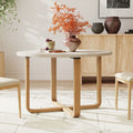 Roundhill Furniture Arden 47 Round Wood Dining Table