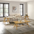 Arona Mid Century Modern Wood 3 Piece Coffee Table Set