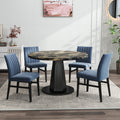 Roundhill Furniture Cavira 5 Piece Round Modern Dining Set