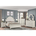 Roundhill Furniture Nelson French Traditional 6 Piece Bedroom Set Antique White