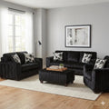 Roundhill Furniture Nolan 4 Piece Living Room Set Sofa Loveseat Chair And Ottoman