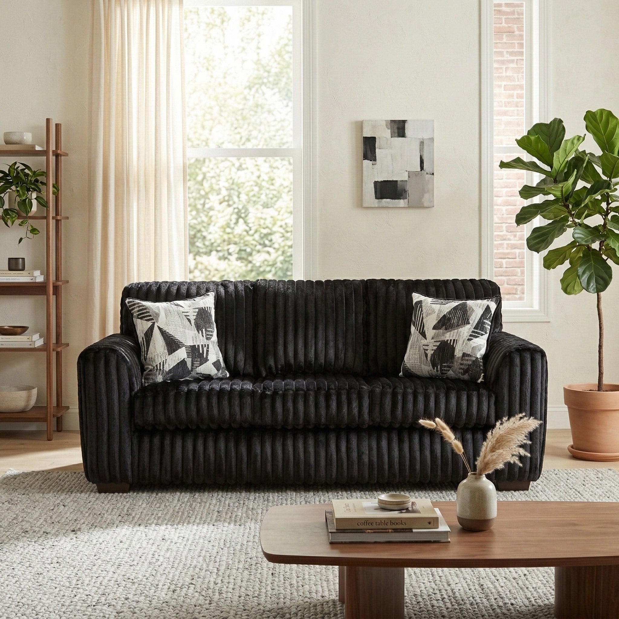 Roundhill Furniture Nolan Contemporary Upholstered Sofa