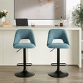 Roundhill Furniture Nuvia Contemporary Adjustable Barstool With Upholstered Swivel Seats Set Of 2