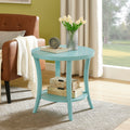 Perth Contemporary Oval Shelf End Table Gray