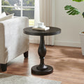 Roundhill Furniture Solmere 22 Round Wood Pedestal End Table