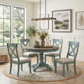 Prato 5 Piece Round Dining Table Set With Cross Back Chairs