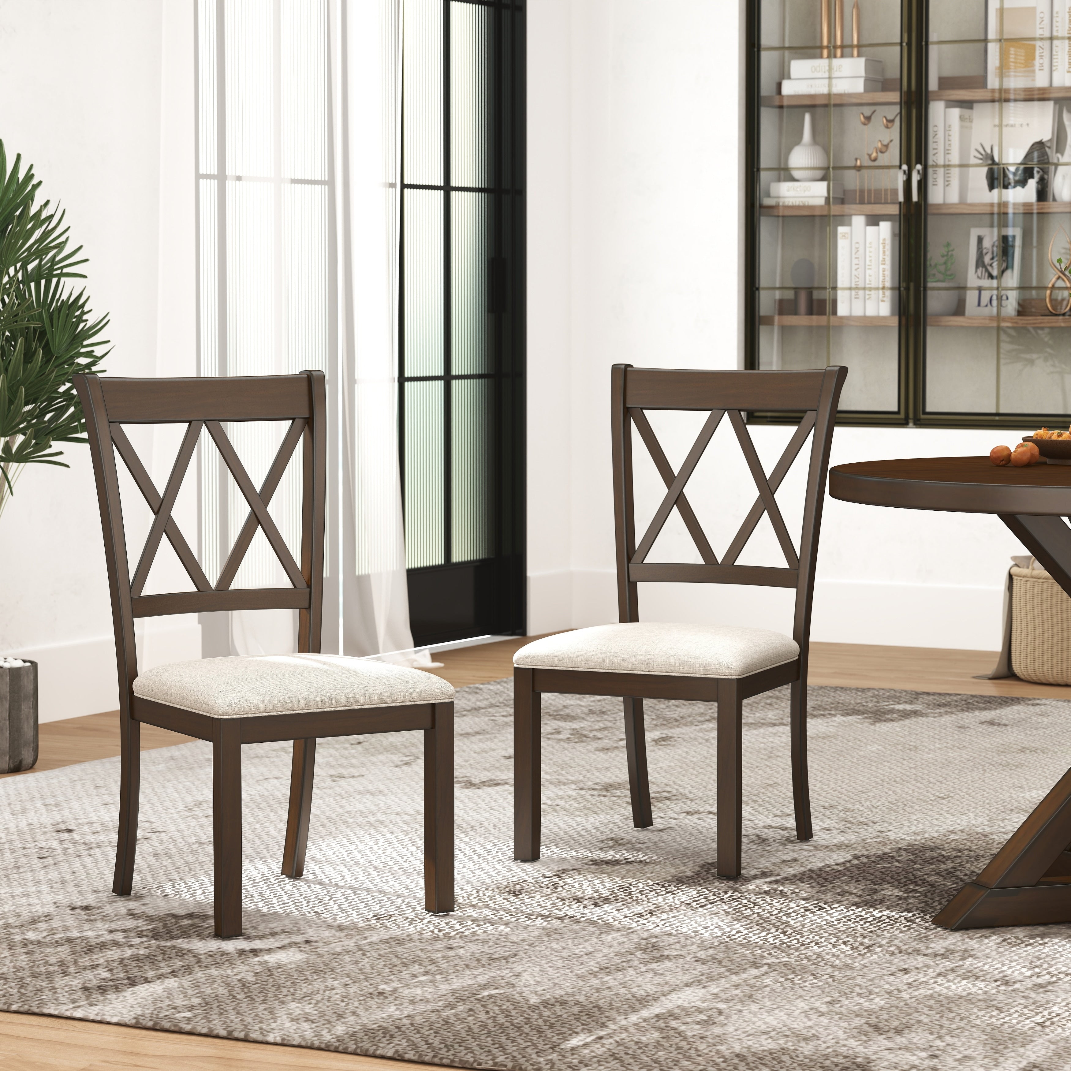 Windvale Fabric Upholstered Dining Chair Set Of 2