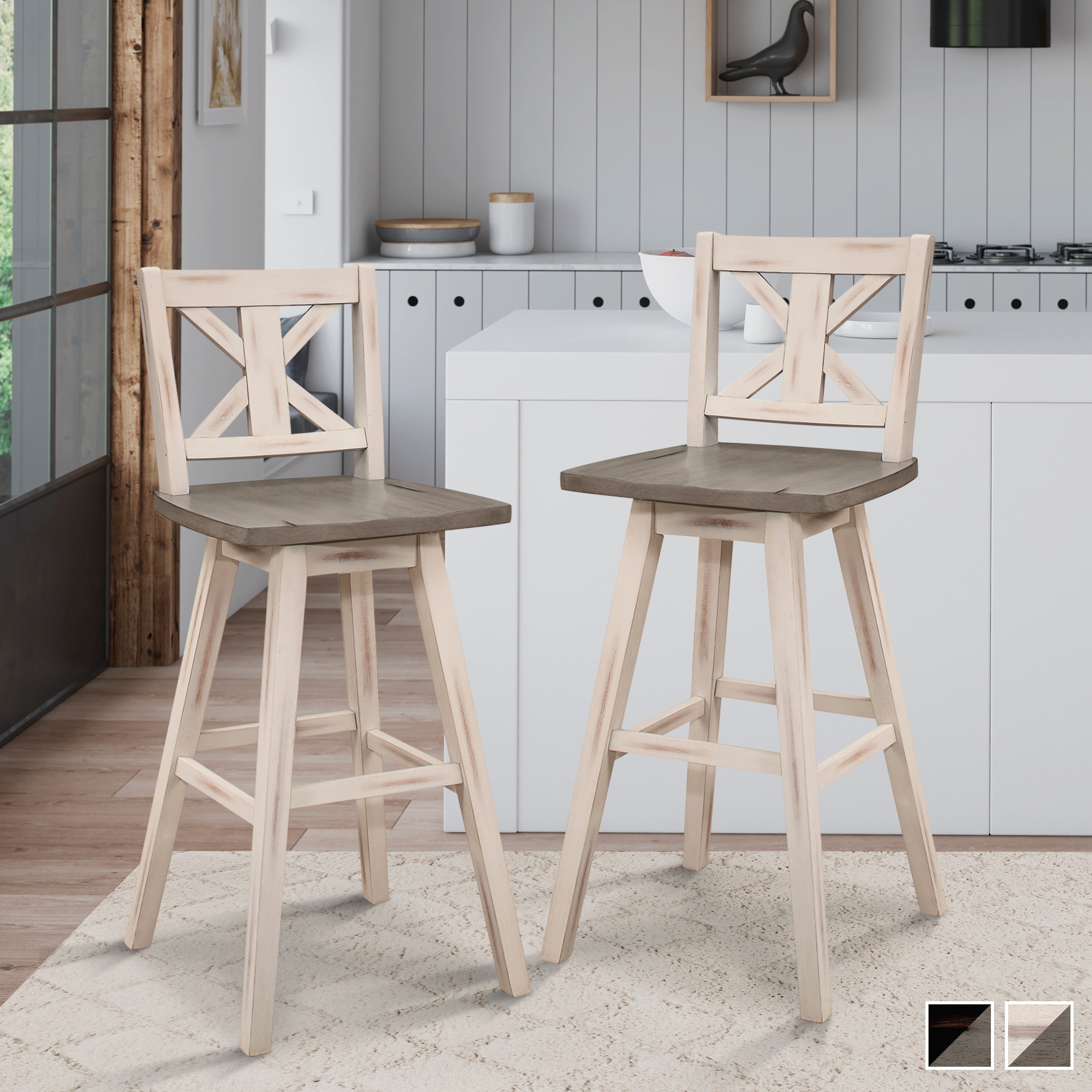 Roux Swivel Pub Height Stool Set Of 2