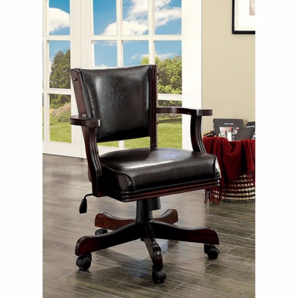 Rowan Contemporary Arm Chair Dark Cherry Finish