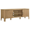 Rowe 65 Inch 2 Door Wood Tv Stand Media Console Light Oak