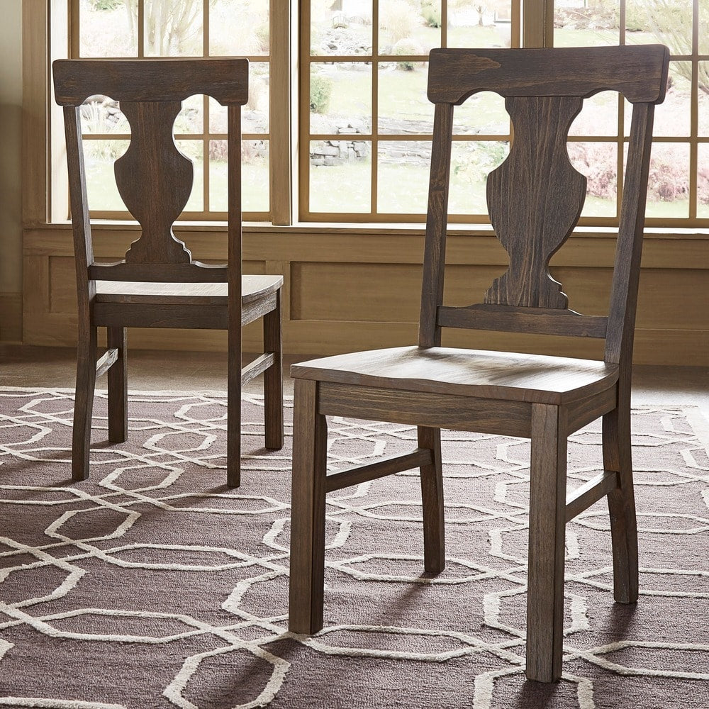 Rowyn Wood Dining Fiddle Back Dining Chairs Set Of 2 By Inspire Q Artisan