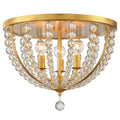 Roxy 3 Light Antique Gold Ceiling Mount 16.5 W X 13.25 H