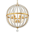 Roxy 6 Light Antique Gold Chandelier 22 W X 29.75 H