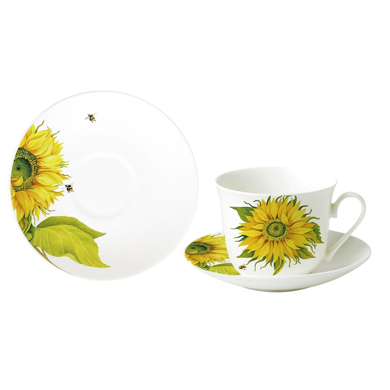 Roy Kirkham Tulip Garden Breakfast Cups Saucer Set Of 2