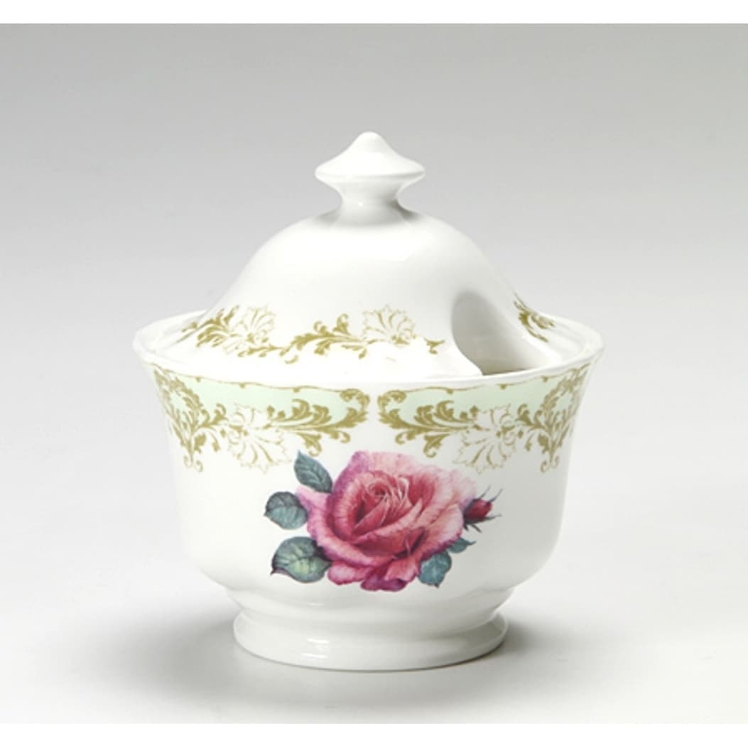 Roy Kirkham Vintage Roses Sugar Bowl With Lid Creamer Set