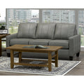 Roy Mid Century Modern Grey Top Grain Italian Leather Tufted Sofa