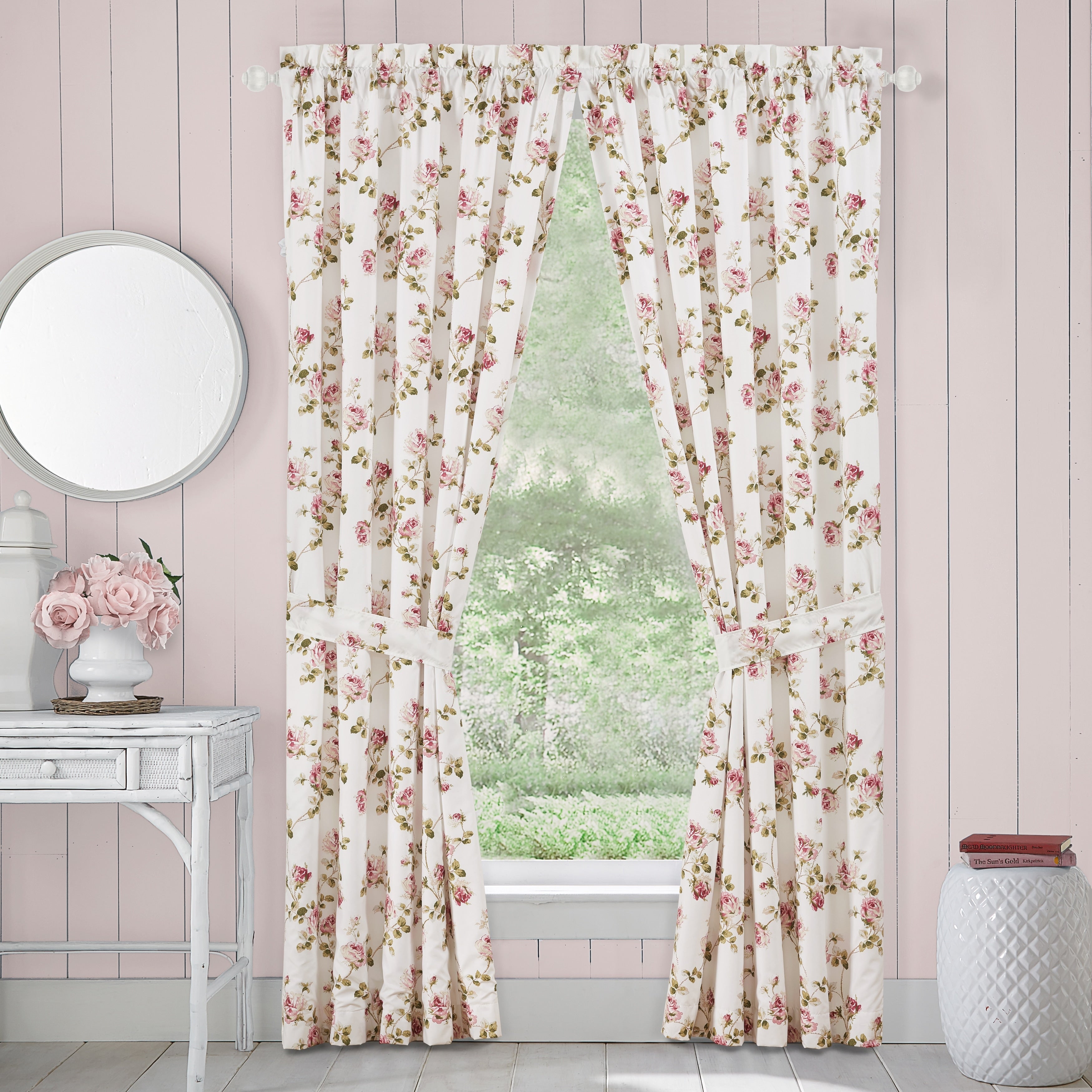 The Gray Barn Little Bess Country Chic Floral 84 Inch Window Panel Pair