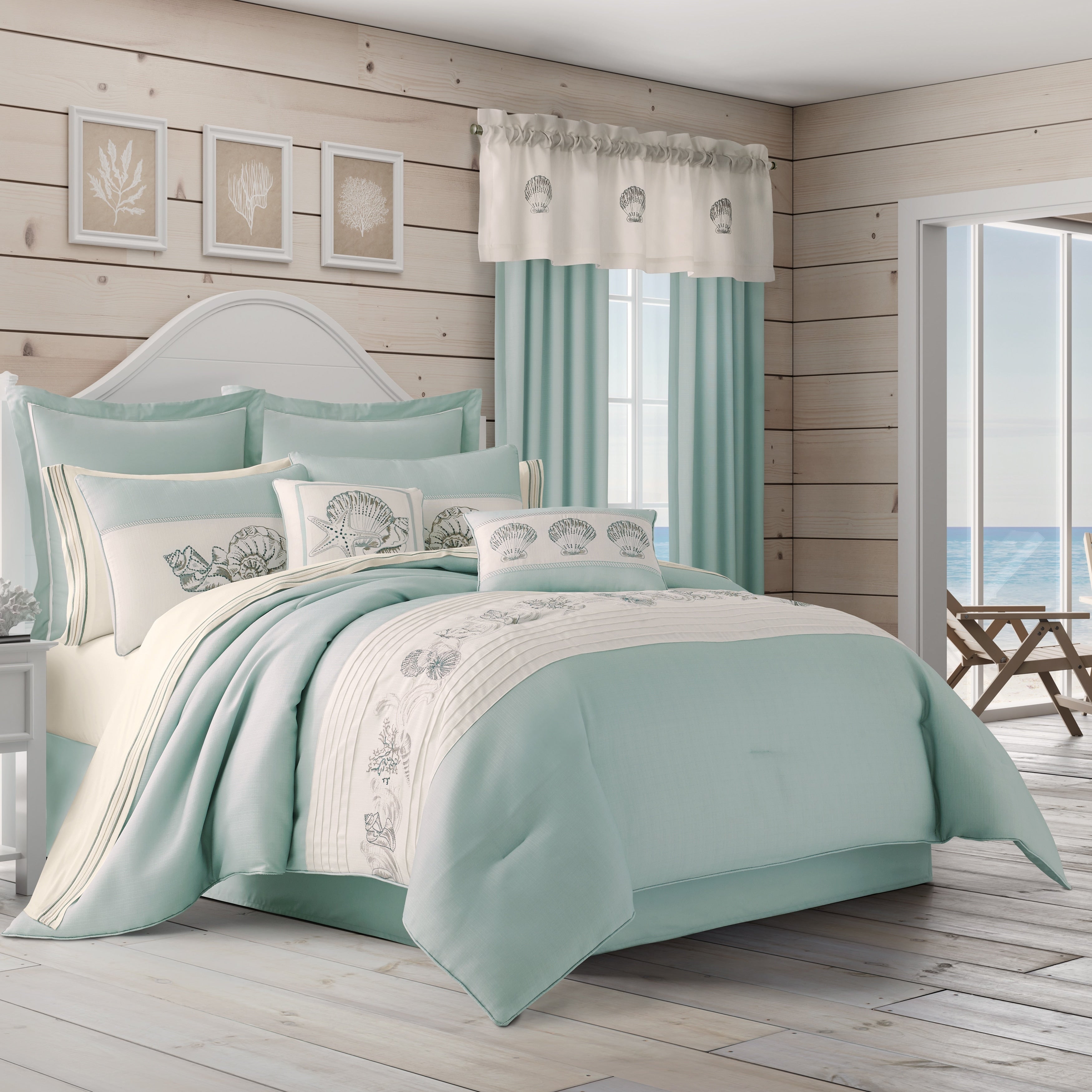 Royal Court Waters Edge 4 Piece Coastal Comforter Set
