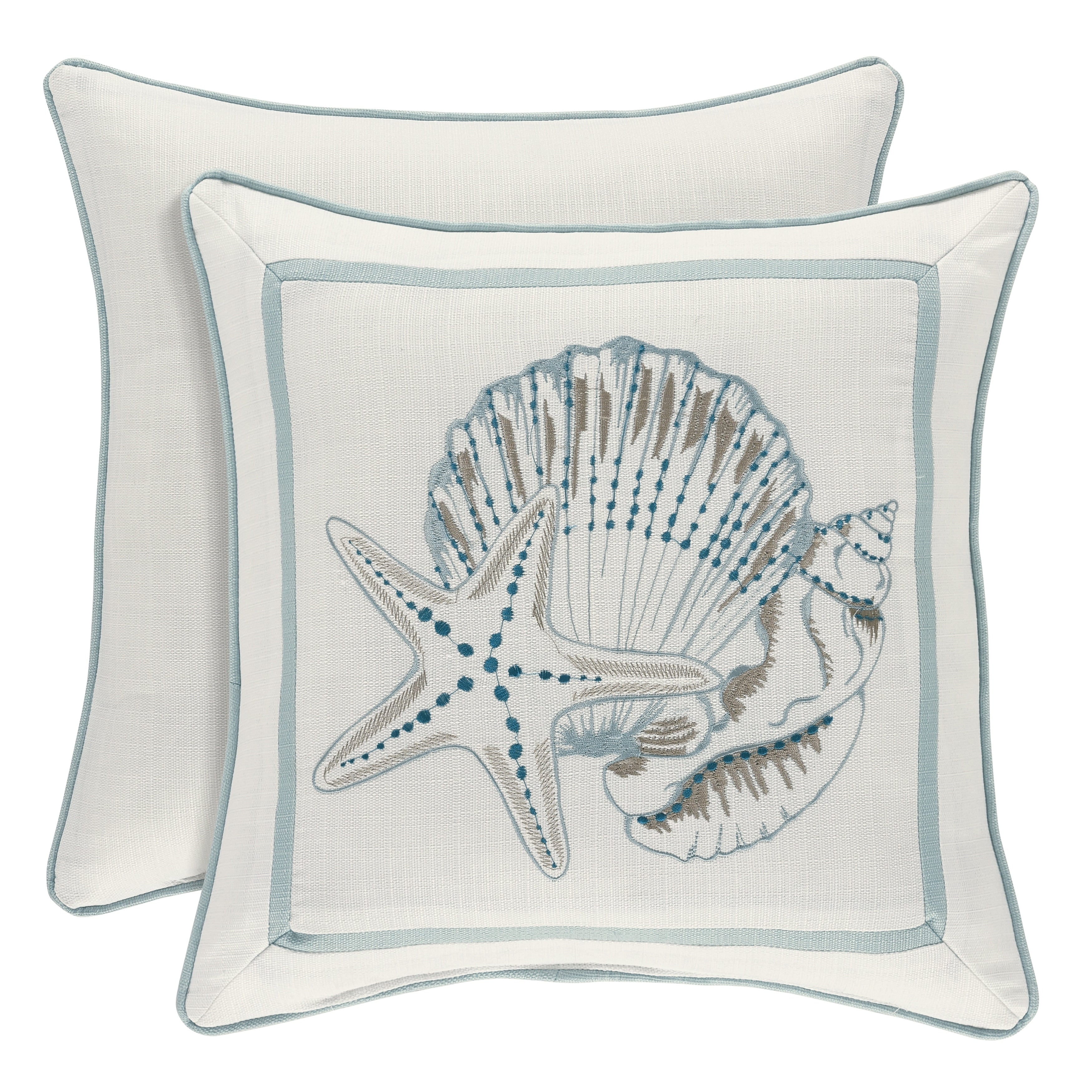 Royal Court Waters Edge Coastal Throw Pillow
