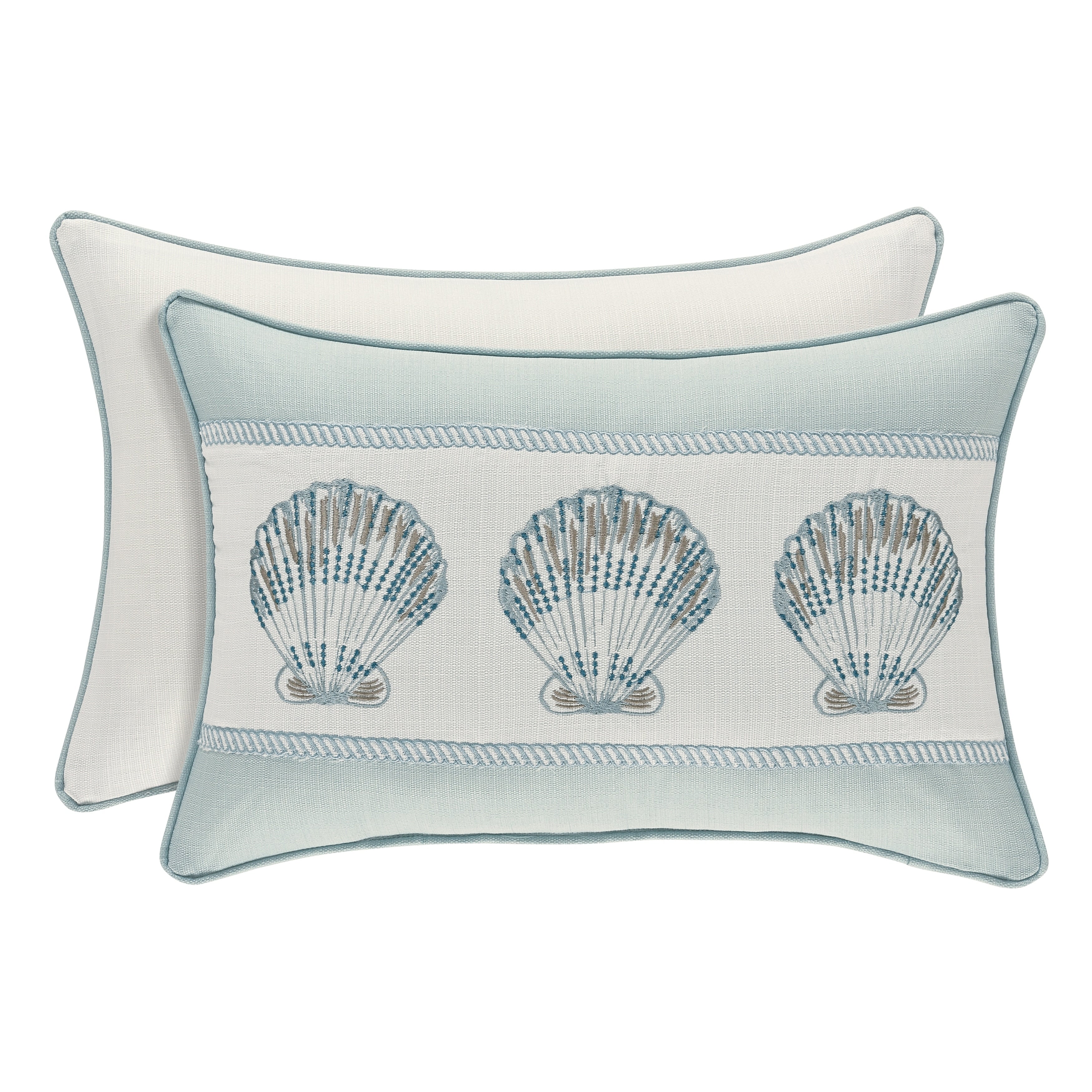 Royal Court Waters Edge Coastal Boudoir Pillow