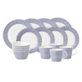 Royal Doulton 1815 Pacific Dinnerware Set Blue Dots 16 Piece Set