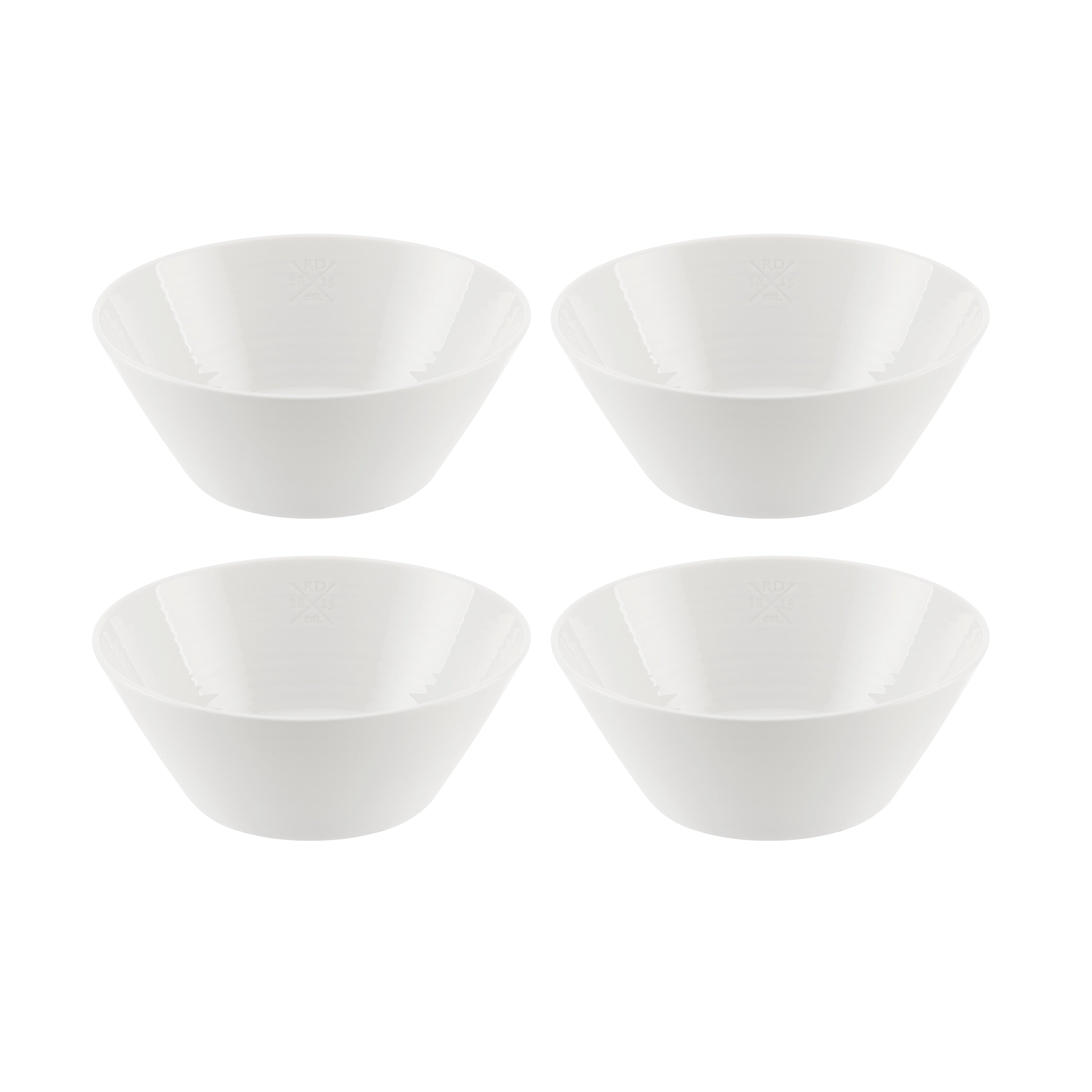 Royal Doulton 1815 Pure Cereal Bowl 6.3In White Set Of 4