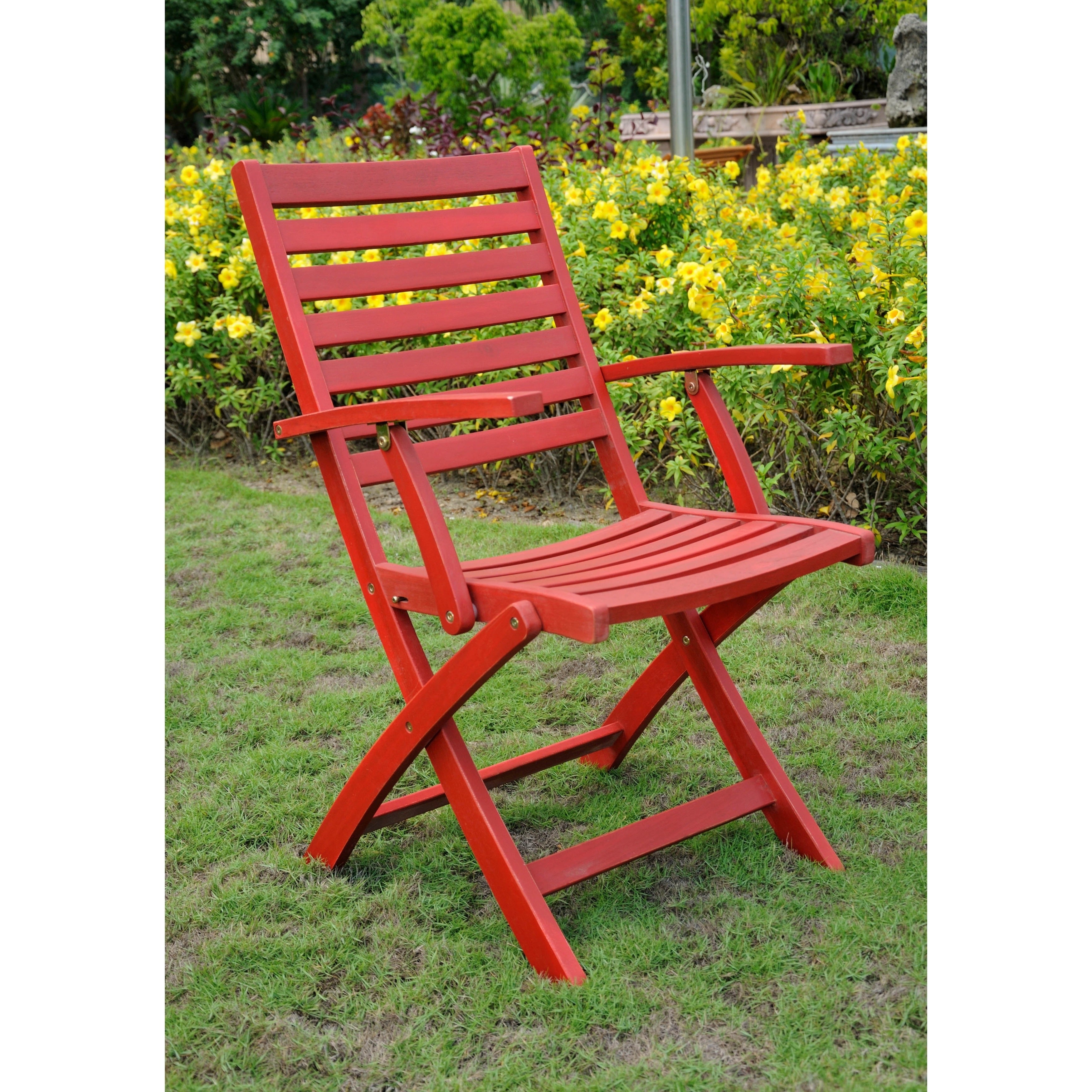 Royal Fiji Acacia Folding Dining Chairs Set Of 2