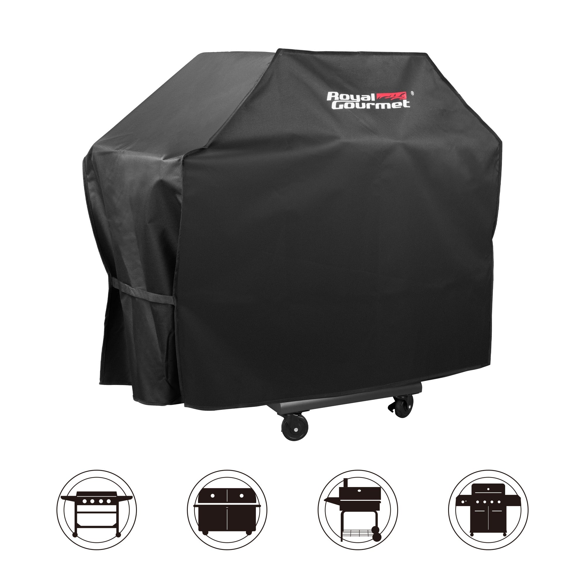 Royal Gourmet Cr7605 76 Water Resistant Grill Cover Oxford Polyester Outdoor Bbq Cover Black